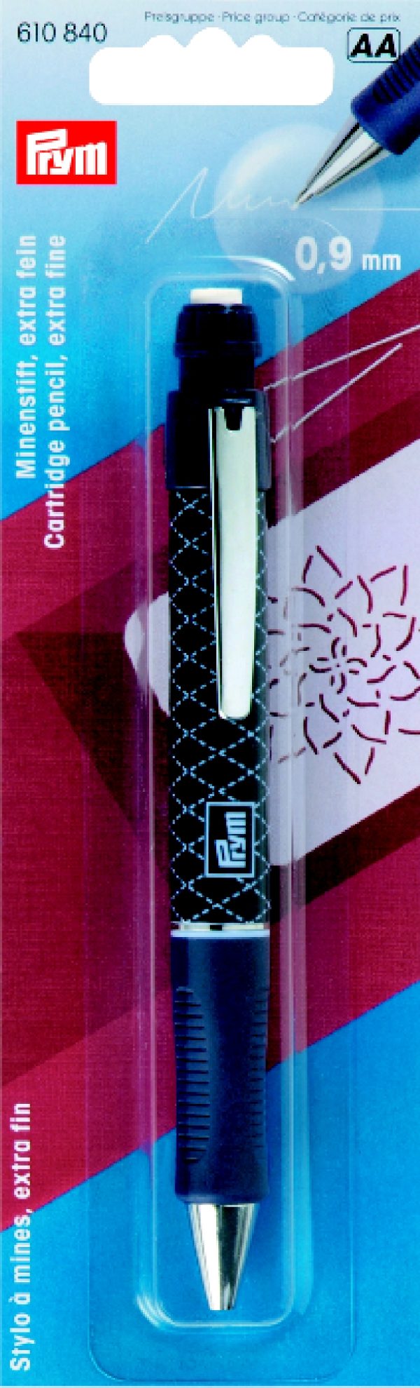 PORTAMINAS PRYM MARINO MINA 0,9mm + 2 MINAS BLANCA
